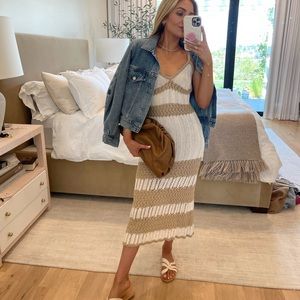 Ramy Brook Colorblock Crochet Dress